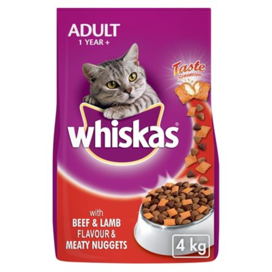 WHISKAS NUGGETS BEEF LAMB RABBIT 1KG